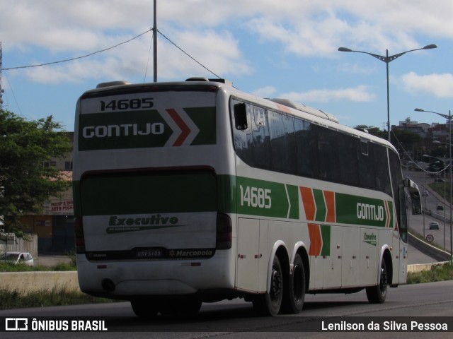 Empresa Gontijo de Transportes 14685 na cidade de Caruaru, Pernambuco, Brasil, por Lenilson da Silva Pessoa. ID da foto: 10147728.