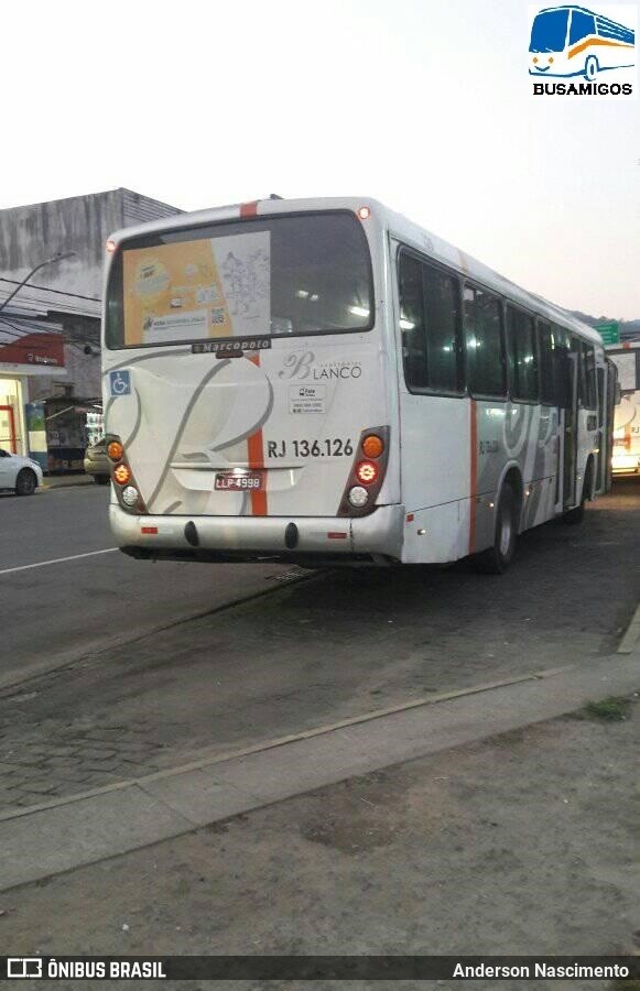 Transportes Blanco RJ 136.126 na cidade de Paracambi, Rio de Janeiro, Brasil, por Anderson Nascimento . ID da foto: 10147374.