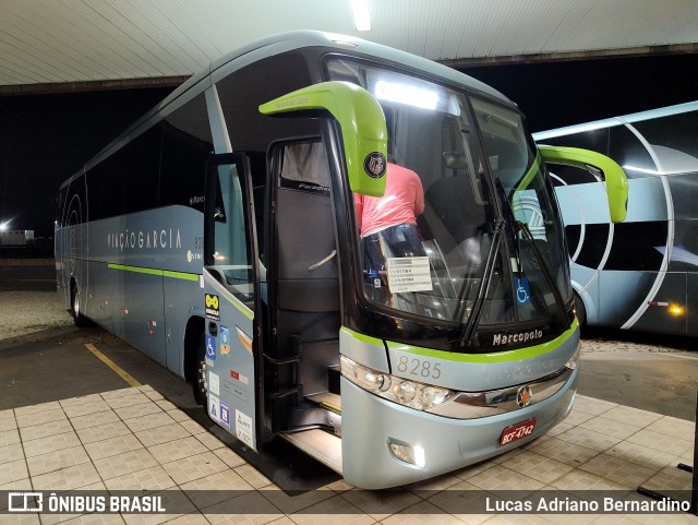 Viação Garcia 8285 na cidade de Imbaú, Paraná, Brasil, por Lucas Adriano Bernardino. ID da foto: 10148031.