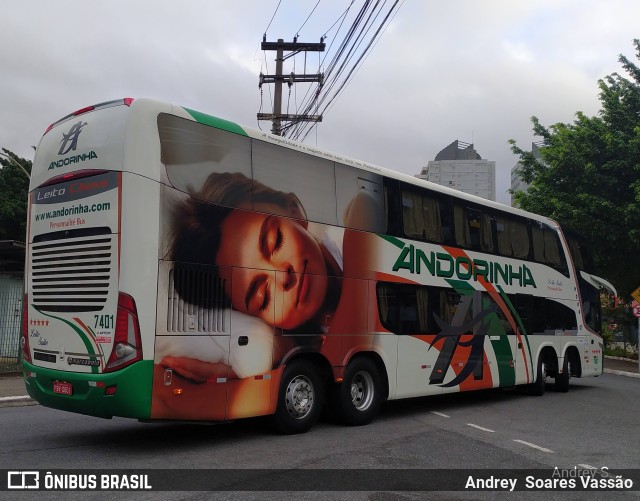 Empresa de Transportes Andorinha 7401 na cidade de São Paulo, São Paulo, Brasil, por Andrey  Soares Vassão. Número da foto: #10147313.