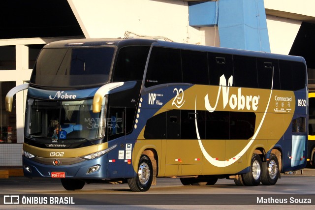 Nobre Transporte Turismo 1902 na cidade de Goiânia, Goiás, Brasil, por Matheus Souza. ID da foto: 10149061.