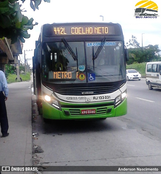 Expresso Real Rio RJ 133.031 na cidade de Rio de Janeiro, Rio de Janeiro, Brasil, por Anderson Nascimento . Número da foto: #10147714.