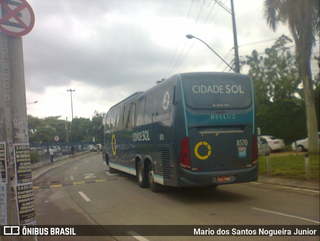 Viação Cidade Sol 8570 na cidade de Salvador, Bahia, Brasil, por Mario dos Santos Nogueira Junior. ID da foto: 10147323.