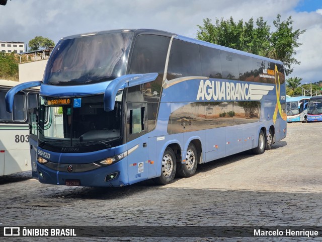 Viação Águia Branca 50420 na cidade de Teófilo Otoni, Minas Gerais, Brasil, por Marcelo Henrique. ID da foto: 10151679.