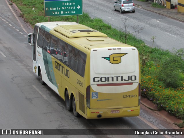 Empresa Gontijo de Transportes 12490 na cidade de Belo Horizonte, Minas Gerais, Brasil, por Douglas Célio Brandao. ID da foto: 10152162.