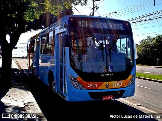 TCGL - Transportes Coletivos Grande Londrina 4520 na cidade de Londrina, Paraná, Brasil, por Victor Lucas de Matos Lima. ID da foto: 10151733.