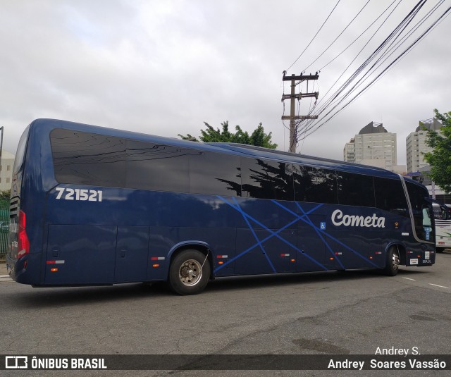 Viação Cometa 721521 na cidade de São Paulo, São Paulo, Brasil, por Andrey  Soares Vassão. ID da foto: 10150632.