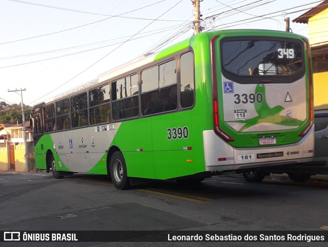 VB Transportes e Turismo 3390 na cidade de Campinas, São Paulo, Brasil, por Leonardo Sebastiao dos Santos Rodrigues. Número da foto: #10150952.