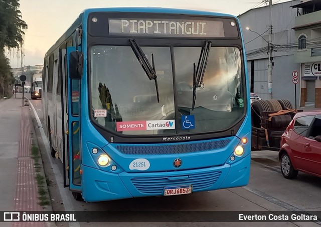 Santa Zita Transportes Coletivos 21251 na cidade de Cariacica, Espírito Santo, Brasil, por Everton Costa Goltara. ID da foto: 10152415.