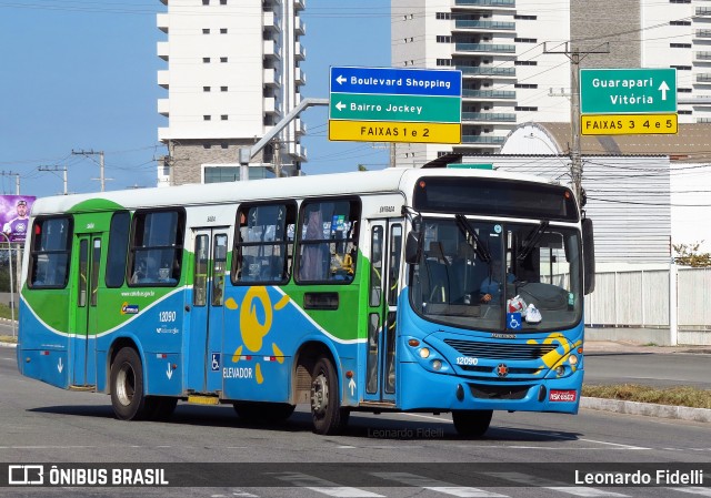 Viação Praia Sol 12090 na cidade de Vila Velha, Espírito Santo, Brasil, por Leonardo Fidelli. Número da foto: #10152080.