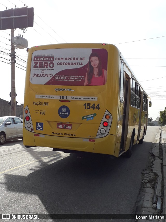 Viação Leme 1544 na cidade de Jundiaí, São Paulo, Brasil, por Lohan Mariano. Número da foto: #10151356.