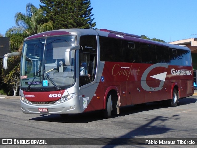 Expresso Gardenia 4120 na cidade de Três Corações, Minas Gerais, Brasil, por Fábio Mateus Tibúrcio. ID da foto: 10150269.