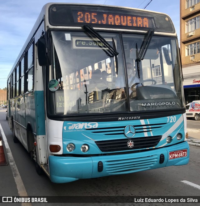 TRANSA - Transa Transporte Coletivo 720 na cidade de Três Rios, Rio de Janeiro, Brasil, por Luiz Eduardo Lopes da Silva. Número da foto: #10151044.