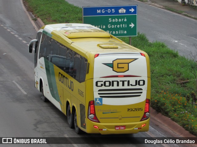 Empresa Gontijo de Transportes 19285 na cidade de Belo Horizonte, Minas Gerais, Brasil, por Douglas Célio Brandao. ID da foto: 10151310.