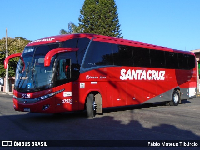 Viação Santa Cruz 27920 na cidade de Três Corações, Minas Gerais, Brasil, por Fábio Mateus Tibúrcio. ID da foto: 10150274.