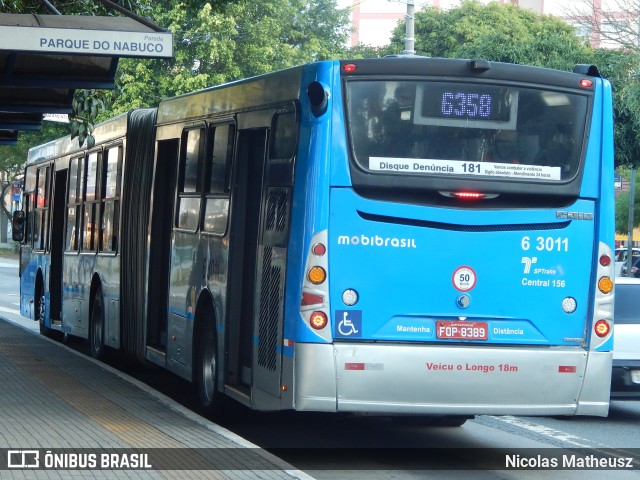 Viação Paratodos > São Jorge > Metropolitana São Paulo > Mobibrasil 6 3011 na cidade de São Paulo, São Paulo, Brasil, por Nicolas Matheusz. ID da foto: 10150728.