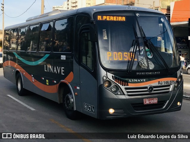 Linave Transportes RJ 146.075 na cidade de Três Rios, Rio de Janeiro, Brasil, por Luiz Eduardo Lopes da Silva. Número da foto: #10151048.