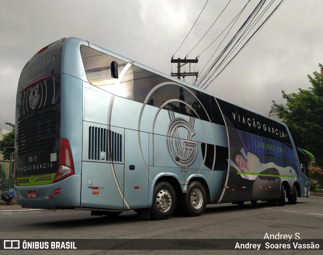 Viação Garcia 8615 na cidade de São Paulo, São Paulo, Brasil, por Andrey  Soares Vassão. Número da foto: #10154317.