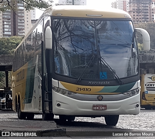 Empresa Gontijo de Transportes 21410 na cidade de Belo Horizonte, Minas Gerais, Brasil, por Lucas de Barros Moura. ID da foto: 10154272.