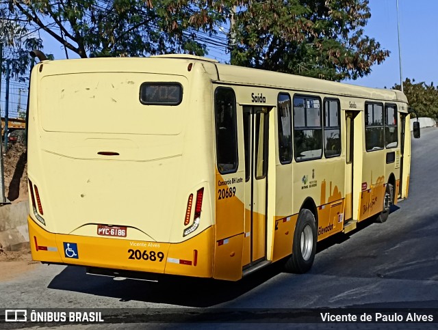 Viação Globo 20689 na cidade de Belo Horizonte, Minas Gerais, Brasil, por Vicente de Paulo Alves. Número da foto: #10156266.