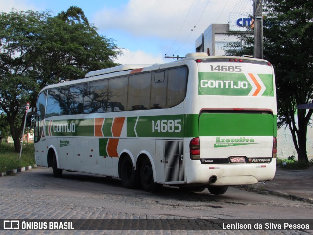 Empresa Gontijo de Transportes 14685 na cidade de Caruaru, Pernambuco, Brasil, por Lenilson da Silva Pessoa. ID da foto: 10154563.