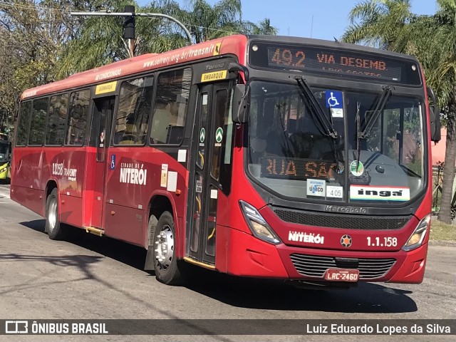 Auto Lotação Ingá 1.1.158 na cidade de Niterói, Rio de Janeiro, Brasil, por Luiz Eduardo Lopes da Silva. Número da foto: #10153871.