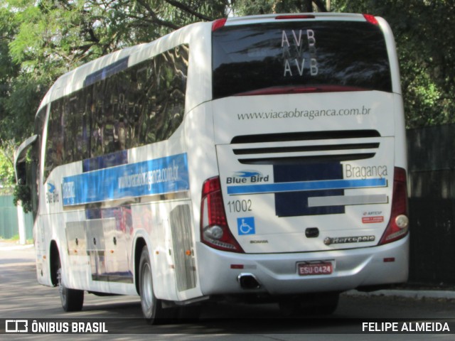 Auto Viação Bragança 11002 na cidade de São Paulo, São Paulo, Brasil, por FELIPE ALMEIDA. ID da foto: 10154882.