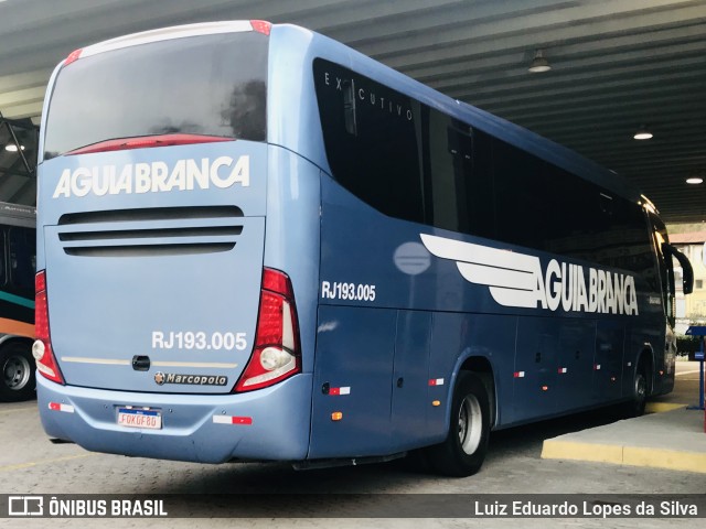 Viação Águia Branca RJ 193.005 na cidade de Três Rios, Rio de Janeiro, Brasil, por Luiz Eduardo Lopes da Silva. ID da foto: 10153899.