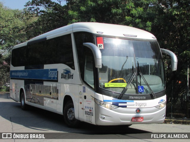 Auto Viação Bragança 11002 na cidade de São Paulo, São Paulo, Brasil, por FELIPE ALMEIDA. ID da foto: 10158470.