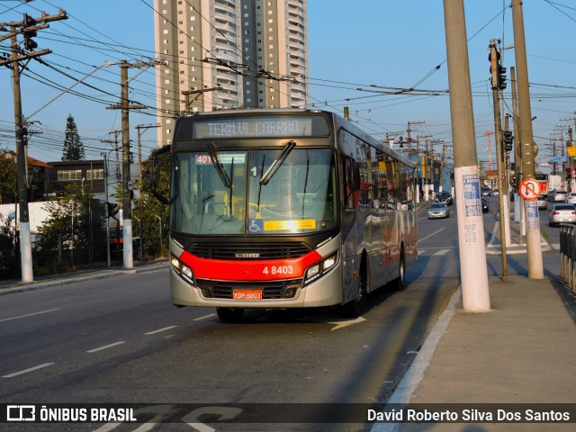 Express Transportes Urbanos Ltda 4 8403 na cidade de São Paulo, São Paulo, Brasil, por David Roberto Silva Dos Santos. Número da foto: #10156975.