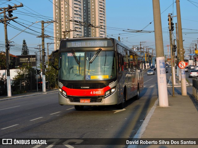 Express Transportes Urbanos Ltda 4 8403 na cidade de São Paulo, São Paulo, Brasil, por David Roberto Silva Dos Santos. ID da foto: 10156975.