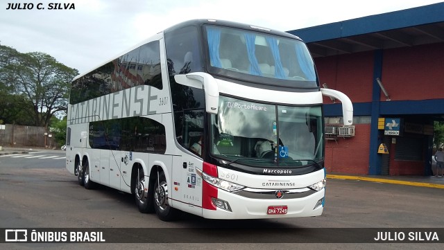Auto Viação Catarinense 3601 na cidade de Porto Alegre, Rio Grande do Sul, Brasil, por JULIO SILVA. Número da foto: #10159724.