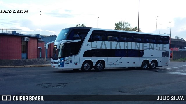 Auto Viação Catarinense 3543 na cidade de Porto Alegre, Rio Grande do Sul, Brasil, por JULIO SILVA. ID da foto: 10159625.