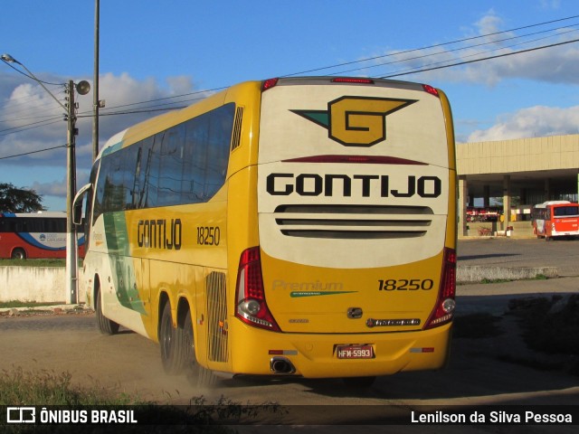 Empresa Gontijo de Transportes 18250 na cidade de Caruaru, Pernambuco, Brasil, por Lenilson da Silva Pessoa. Número da foto: #10159990.