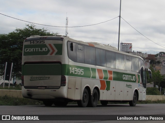 Empresa Gontijo de Transportes 14395 na cidade de Caruaru, Pernambuco, Brasil, por Lenilson da Silva Pessoa. ID da foto: 10160005.