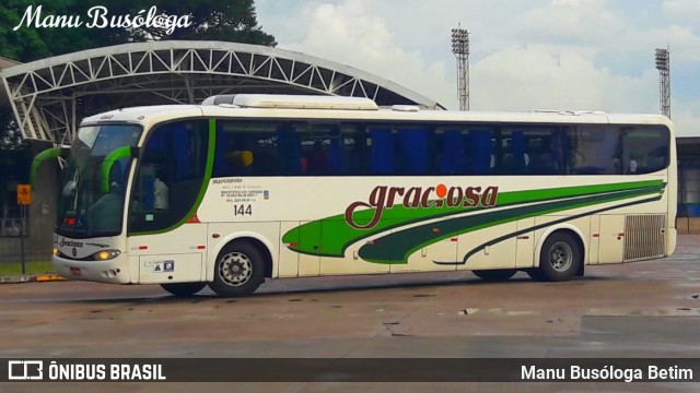 Viação Graciosa 144 na cidade de Curitiba, Paraná, Brasil, por Manu Busóloga Betim. Número da foto: #10160293.