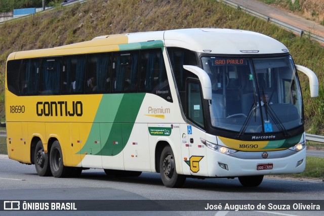 Empresa Gontijo de Transportes 18690 na cidade de Barra do Piraí, Rio de Janeiro, Brasil, por José Augusto de Souza Oliveira. Número da foto: #10161791.
