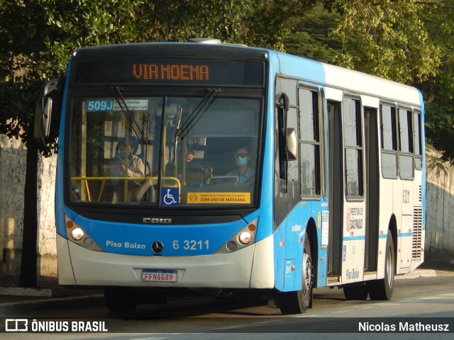 Viação Paratodos > São Jorge > Metropolitana São Paulo > Mobibrasil 6 3211 na cidade de São Paulo, São Paulo, Brasil, por Nicolas Matheusz. Número da foto: #10160363.