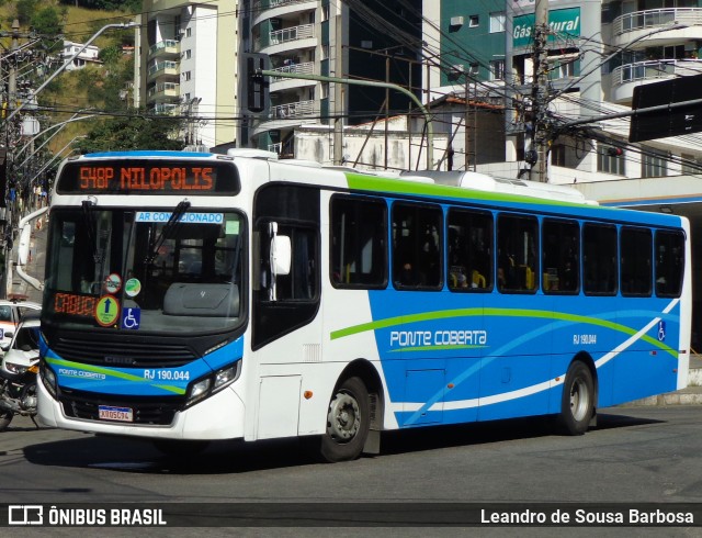 Viação Ponte Coberta RJ 190.044 na cidade de Nova Iguaçu, Rio de Janeiro, Brasil, por Leandro de Sousa Barbosa. ID da foto: 10163228.