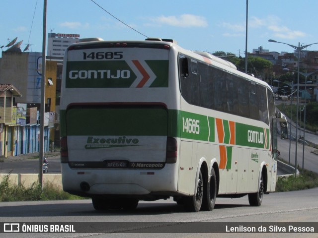 Empresa Gontijo de Transportes 14685 na cidade de Caruaru, Pernambuco, Brasil, por Lenilson da Silva Pessoa. ID da foto: 10163856.