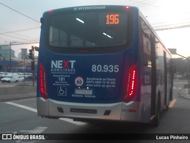 Next Mobilidade - ABC Sistema de Transporte 80.935 na cidade de São Bernardo do Campo, São Paulo, Brasil, por Lucas Pinheiro. ID da foto: 10165058.