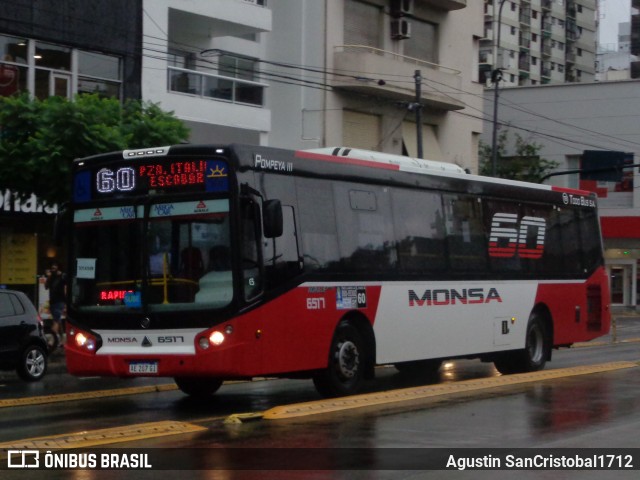 MONSA - Microomnibus Norte 6517 na cidade de Ciudad Autónoma de Buenos Aires, Argentina, por Agustin SanCristobal1712. Número da foto: #10163841.