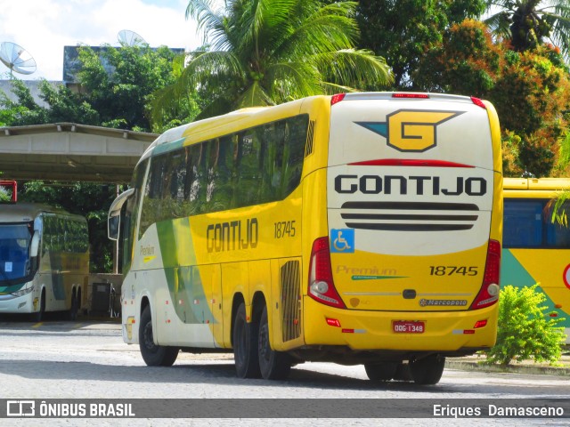 Empresa Gontijo de Transportes 18745 na cidade de Eunápolis, Bahia, Brasil, por Eriques  Damasceno. ID da foto: 10165159.