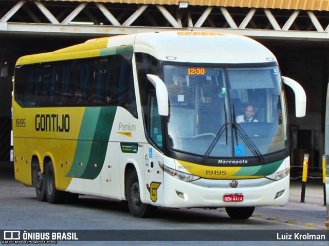 Empresa Gontijo de Transportes 19195 na cidade de Rio de Janeiro, Rio de Janeiro, Brasil, por Luiz Krolman. Número da foto: #10162689.