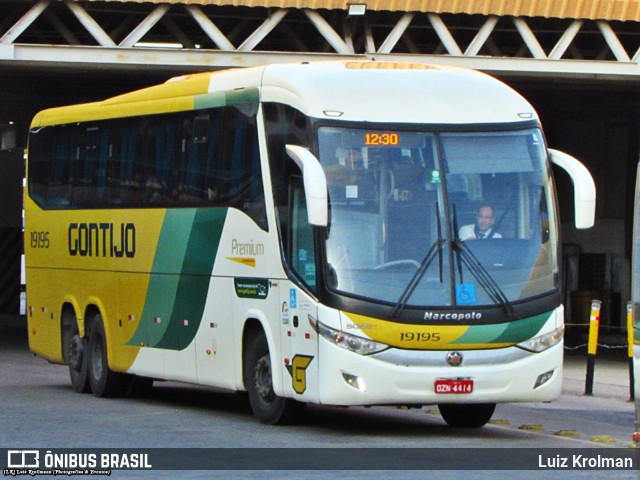 Empresa Gontijo de Transportes 19195 na cidade de Rio de Janeiro, Rio de Janeiro, Brasil, por Luiz Krolman. ID da foto: 10162689.