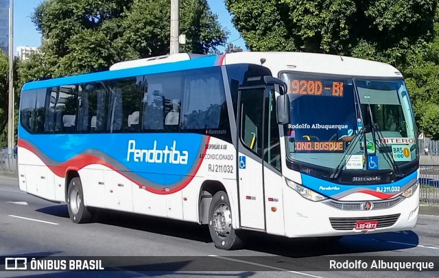 Viação Pendotiba RJ 211.032 na cidade de Rio de Janeiro, Rio de Janeiro, Brasil, por Rodolfo Albuquerque. ID da foto: 10239515.