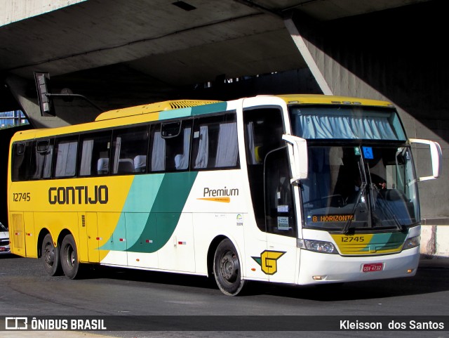 Empresa Gontijo de Transportes 12745 na cidade de Belo Horizonte, Minas Gerais, Brasil, por Kleisson  dos Santos. ID da foto: 10237233.