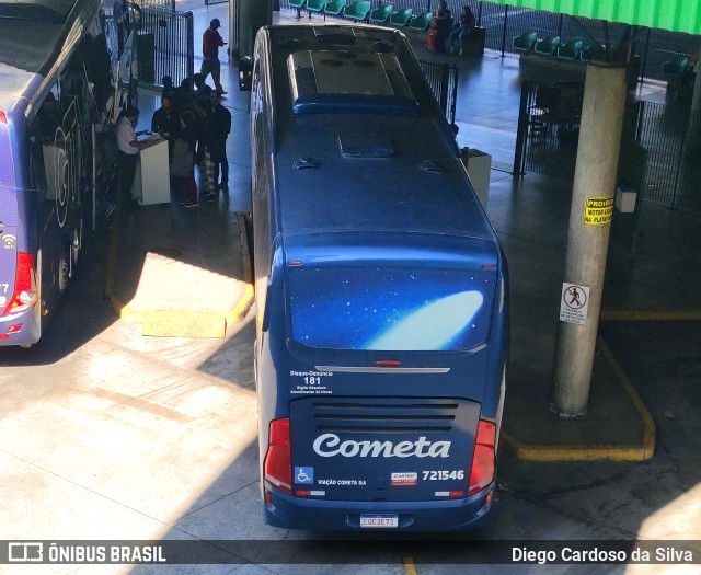 Viação Cometa 721546 na cidade de São Paulo, São Paulo, Brasil, por Diego Cardoso da Silva. ID da foto: 10238043.