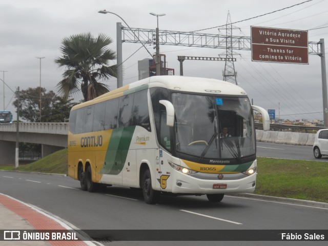 Empresa Gontijo de Transportes 18065 na cidade de Vitória, Espírito Santo, Brasil, por Fábio Sales. ID da foto: 10237415.