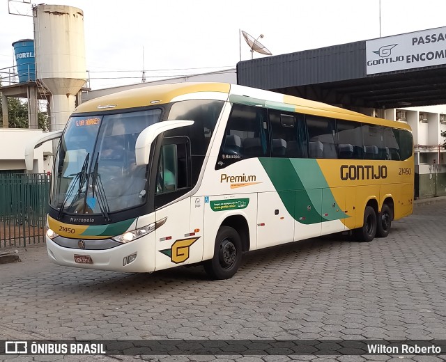 Empresa Gontijo de Transportes 21450 na cidade de Governador Valadares, Minas Gerais, Brasil, por Wilton Roberto. ID da foto: 10237386.